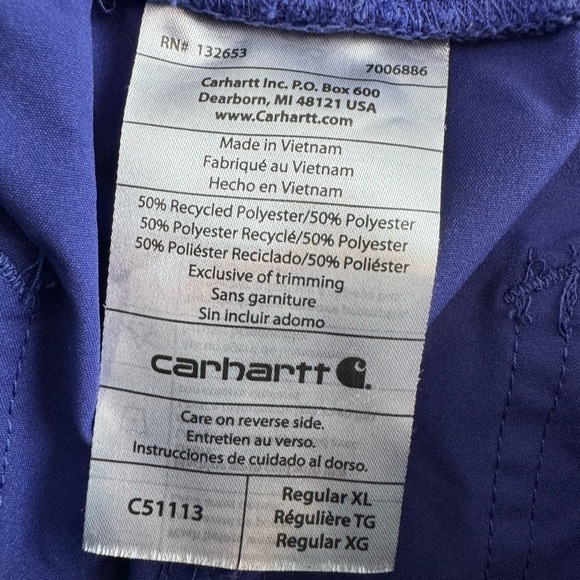 Carhartt Force Essential Scrub Joggers Pants Women’s Purple XL - Picture 5 of 8